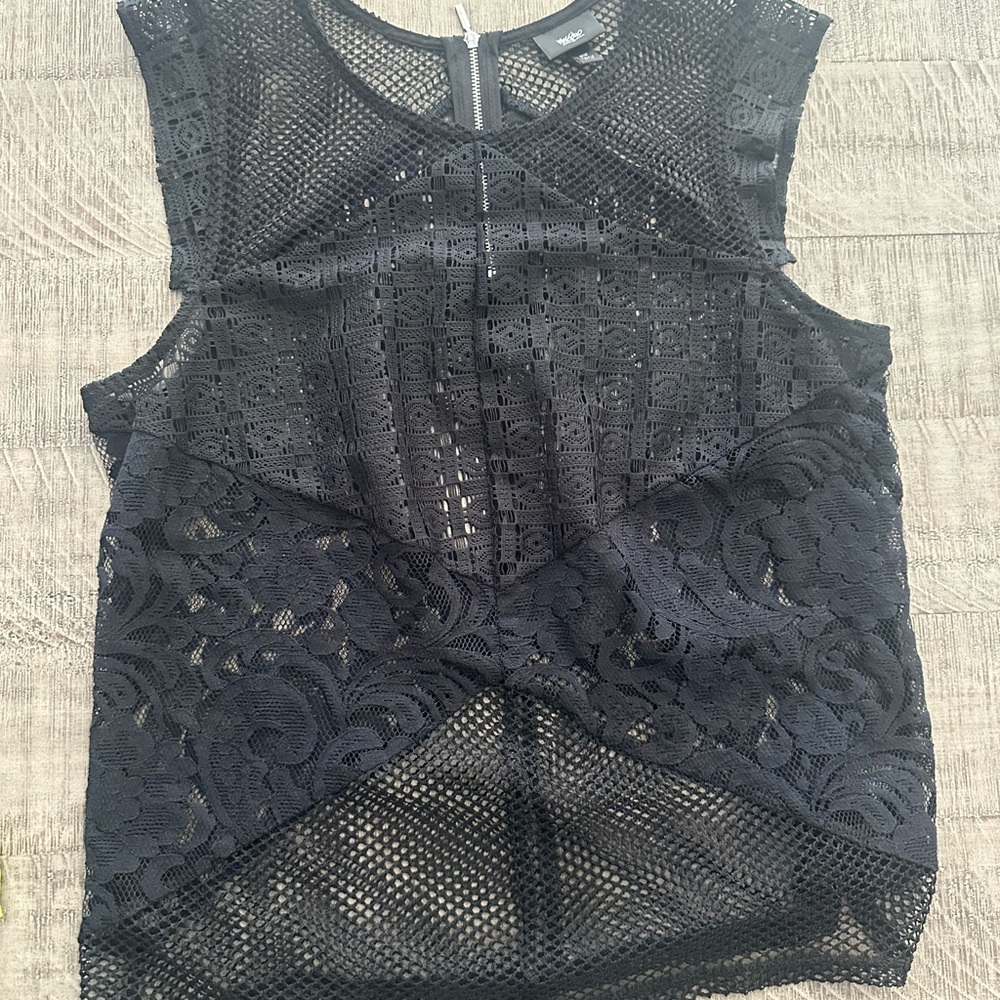 Massimo Black Lace Top